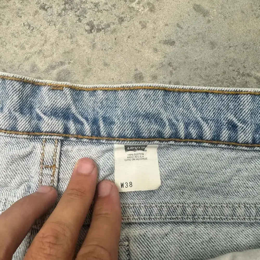 Vintage USA 90s Levi's 550 Orange Tab Jorts - 38”
